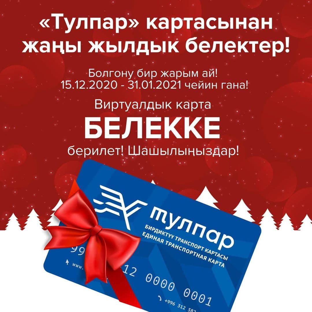 Тулпар акысыз виртуалдык картасы!